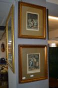 Pair of Gilt Framed Victorian Prints - The Collect