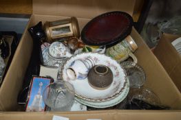 Large Box of Assorted Glassware and Pottery Includ