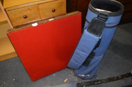 Folding Card Table with Red Baize