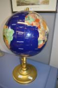 Inlaid Terrestrial Globe