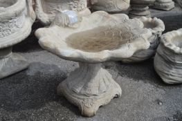 Reconstituted Limestone Birdbath in the Form of a
