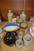 Stoneware Pottery, Bed Warmers, Storage Containers