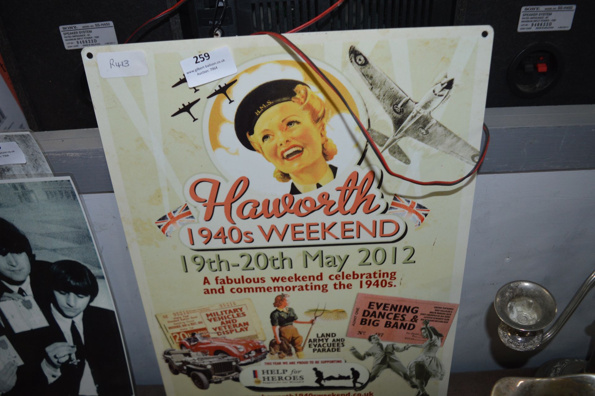 Printed Metal Wall Sign - Haworth 1940's Weekend