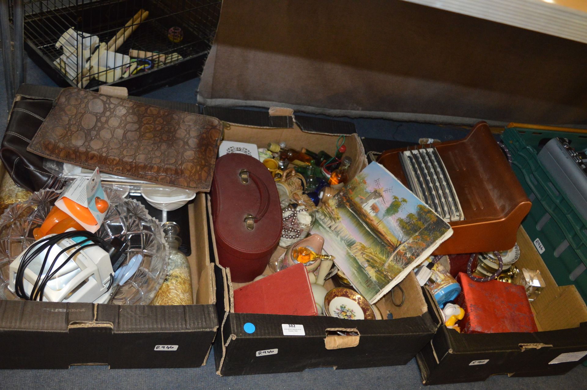 Three Boxes Containing Miniature Spirit Bottles, G