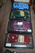 Set of Four Burago Diecast Model Cars