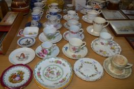 Collection of Cabinet Cups & Saucers and Pin Dishe