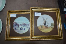 Pair of Framed Prints - Skidby Mill and Beverley S