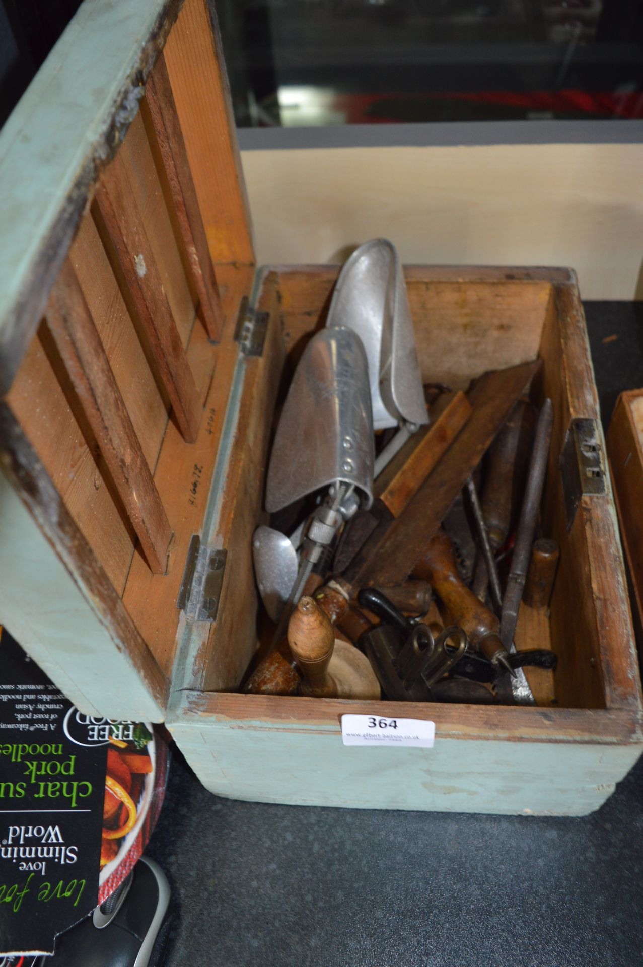 Small Pine Storage Box, Quantity of Hand Tools, Sh