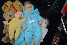 Plastic Dolls and Plush Fur Teddy Bears