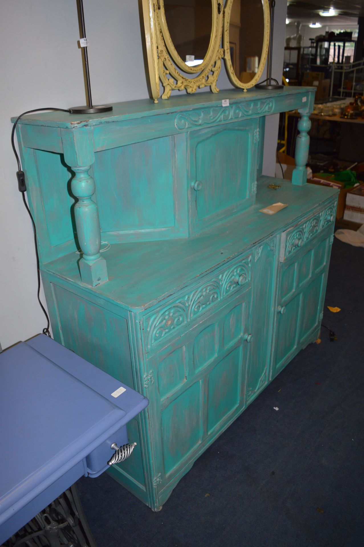 Shabby Chic Light Green Painted Sideboard