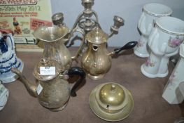 Selection of Silver Plated Items Including Candela