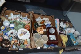 *Three Tray Boxes Containing Assorted Pottery and Glassware