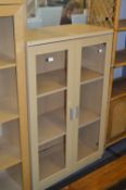 Beech Two Door Display Cabinet