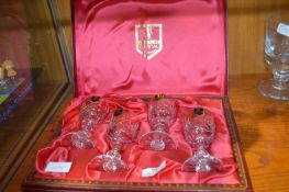 Set of Four Edinburgh Crystal Goblets In Presentat