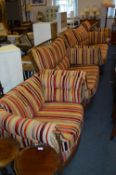 Ercol Oak Framed Five Piece Suite with Stripped Up