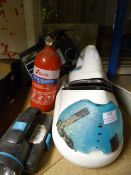 Iron, Torch, 1kg Powder Fire Extinguisher and a Ra