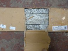 Box of Five Split Face Mosaic Green Quartzite Tile