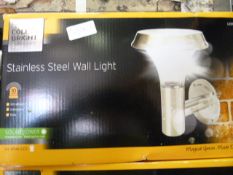 *Cole Bright Stainless Steel Exterior Wall Light