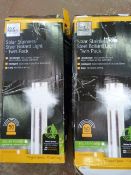 *Two Twin Packs of Cole Bright Stainless Steel Solar Powered Bollard Lights
