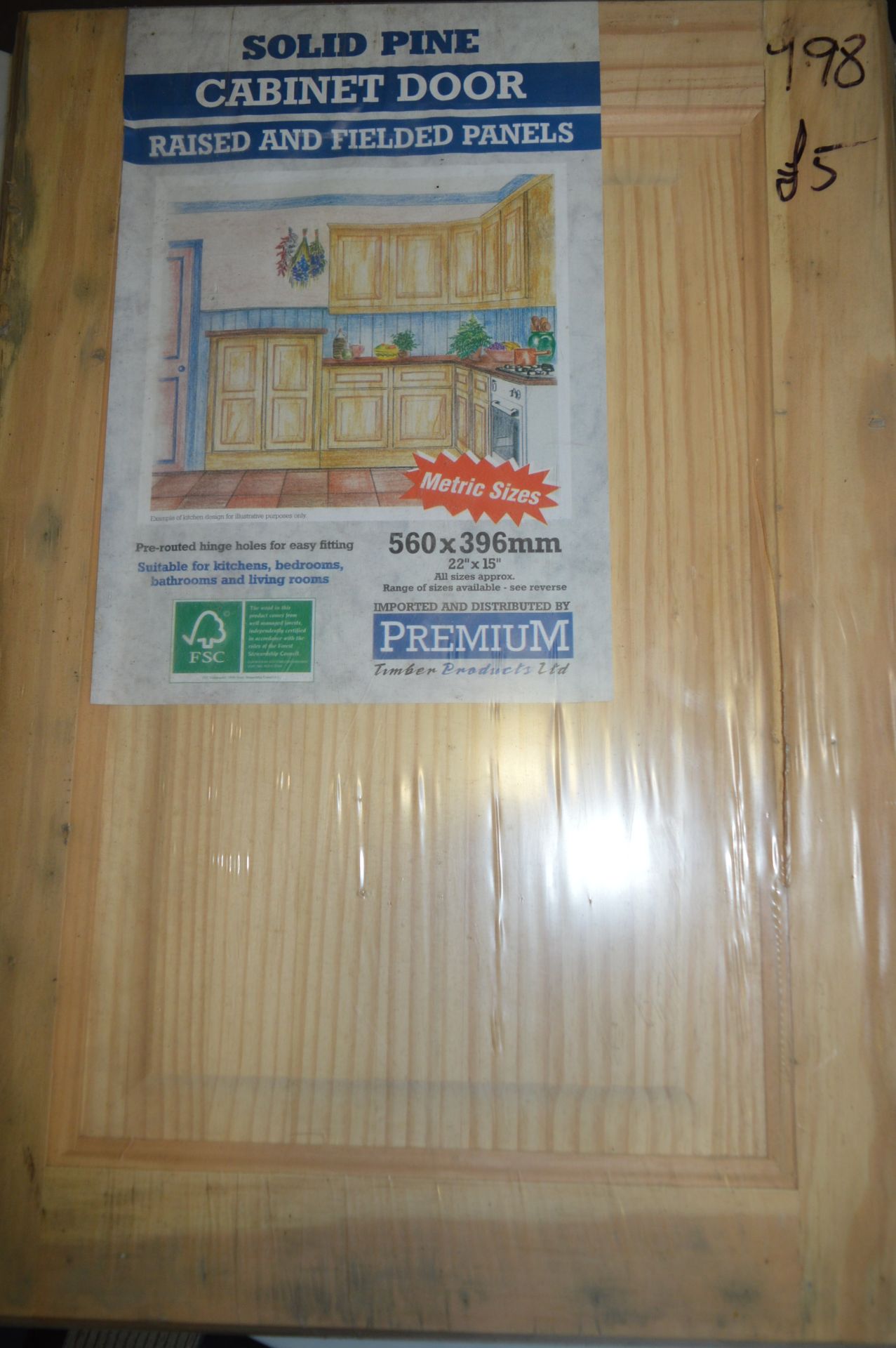 Two Pine Cabinet Doors 560x396mm