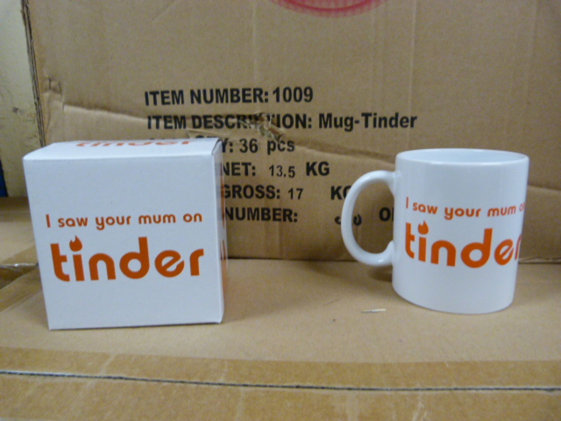 *Box of 36 "Tinder" Mugs