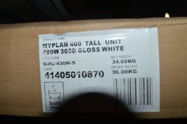 *Myplan 1400 Gloss White Unit 400x305x1960mm