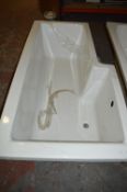 *White Shower Cube Left Hand Bath 1700x850x425mm