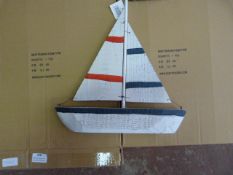 *Two Decorative Wooden Sailing Boats