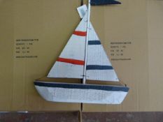 *Two Decorative Wooden Sailing Boats
