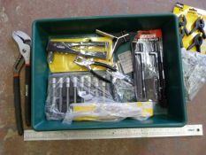 *Tray of Dekton and Rolson Tools Including Steel Rule, Spring Clamps, etc.
