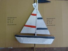 *Two Decorative Wooden Sailing Boats