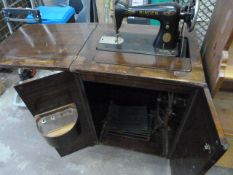 *Vintage Singer Treadle Sewing Machine in Cabinet
