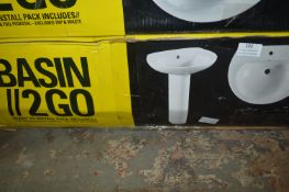 Basin to Go Single Tap Sink on Pedestal Base