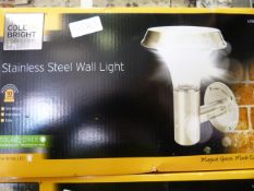 *Cole Bright Stainless Steel Exterior Wall Light