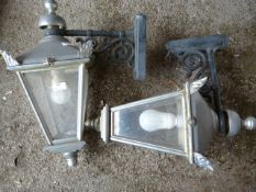 Pair of Metal Victorian Style Wall Lights with Bra