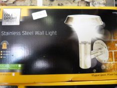 *Cole Bright Stainless Steel Exterior Wall Light