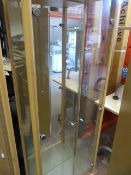 *Wood Framed Glass Display Cabinet with Four Shelv