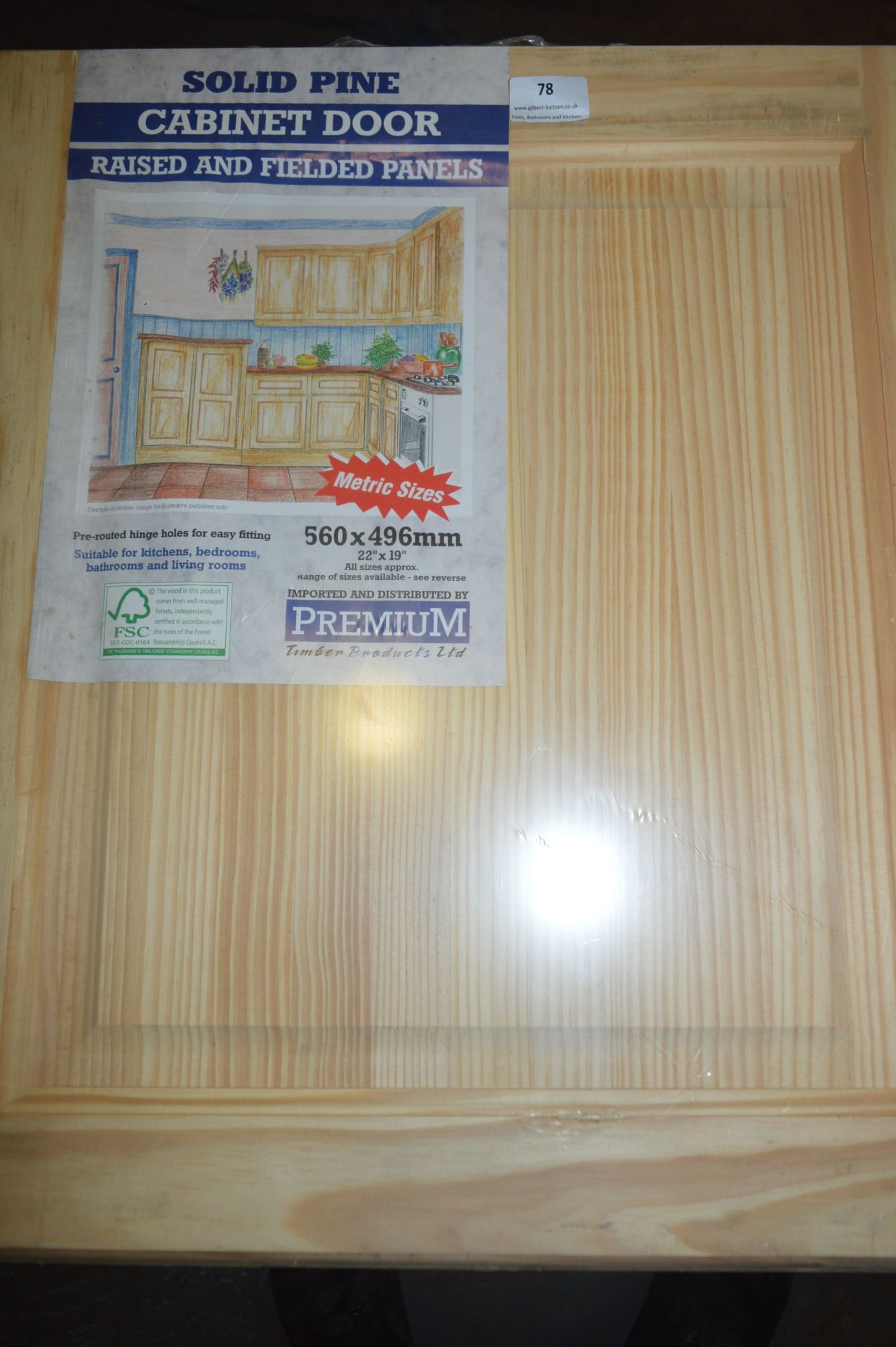 Four Pine Cabinet Doors 560x496mm