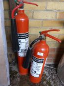Two 2kg Carbon Dioxide Fire Extinguishers