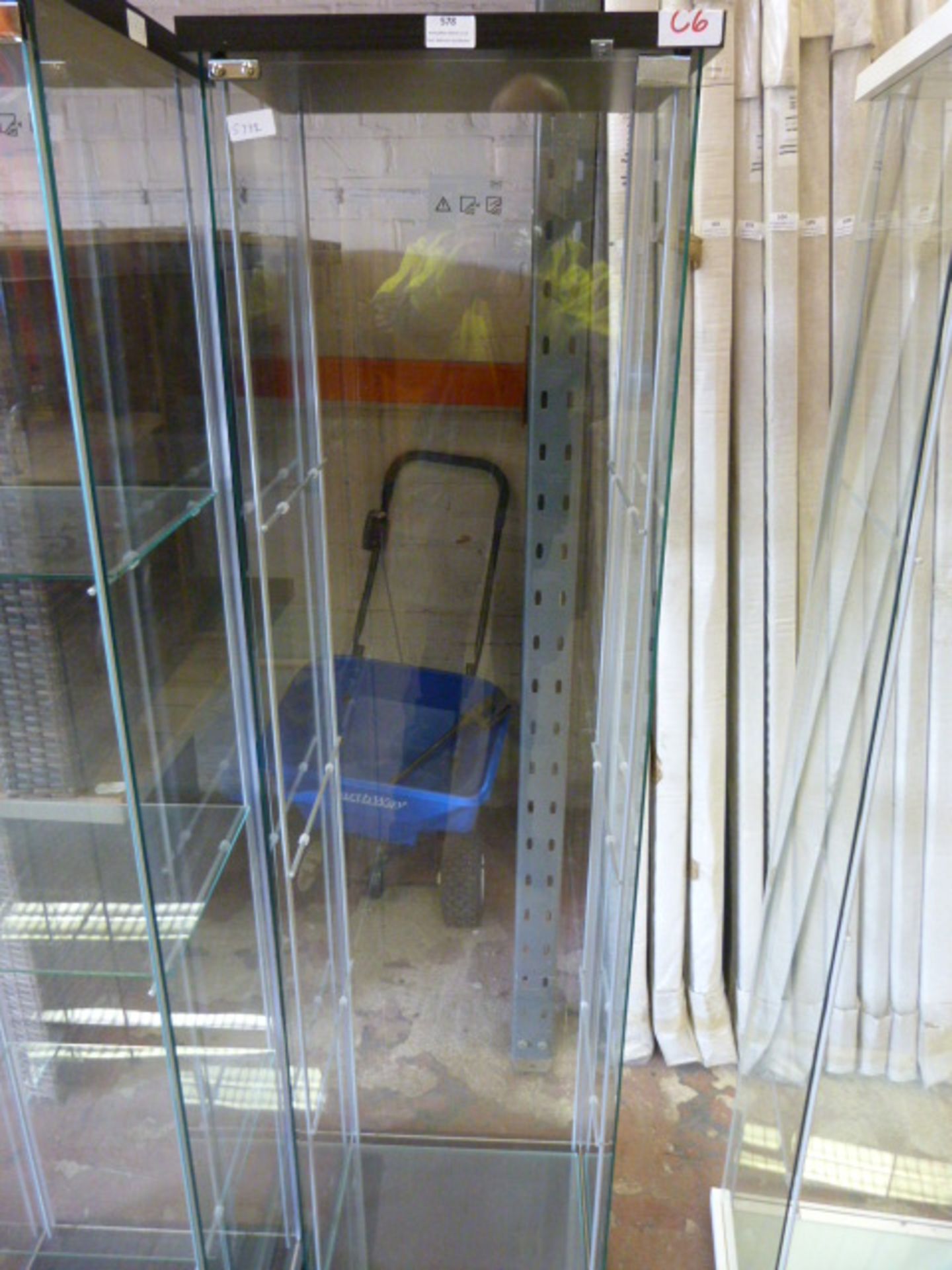 *Glass Display Cabinet with Three Shelves