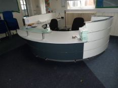 *Curved Contemporary Style Reception Desk with Pol