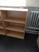 *Open Fronted Bookcase in Light Beech Finish