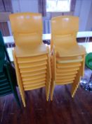 *18 Yellow Stackable Chairs