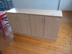 *Two Storage Cabinets in Light Beech Finish