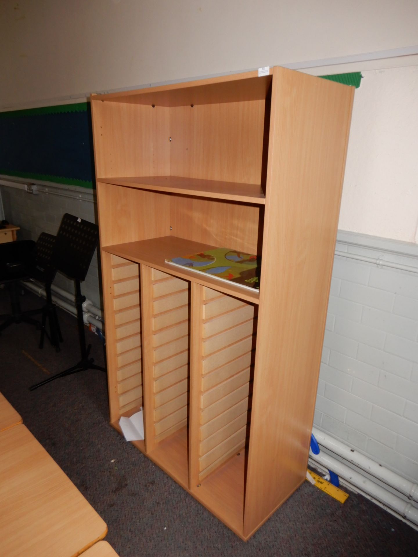 *Open Fronted Storage Unit in Light Beech Finish - Image 2 of 2