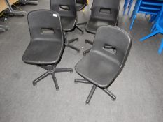 *Pair of Swivel Polypropylene Chairs