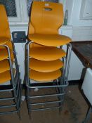 *Four Yellow High Seat Chair on Metal Frames