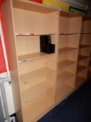 *6"6 Piece Of Open Fronted Shelving in Light Beech