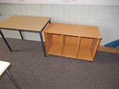 *School Table and a Tray Storage Unit