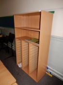 *Open Fronted Storage Unit in Light Beech Finish